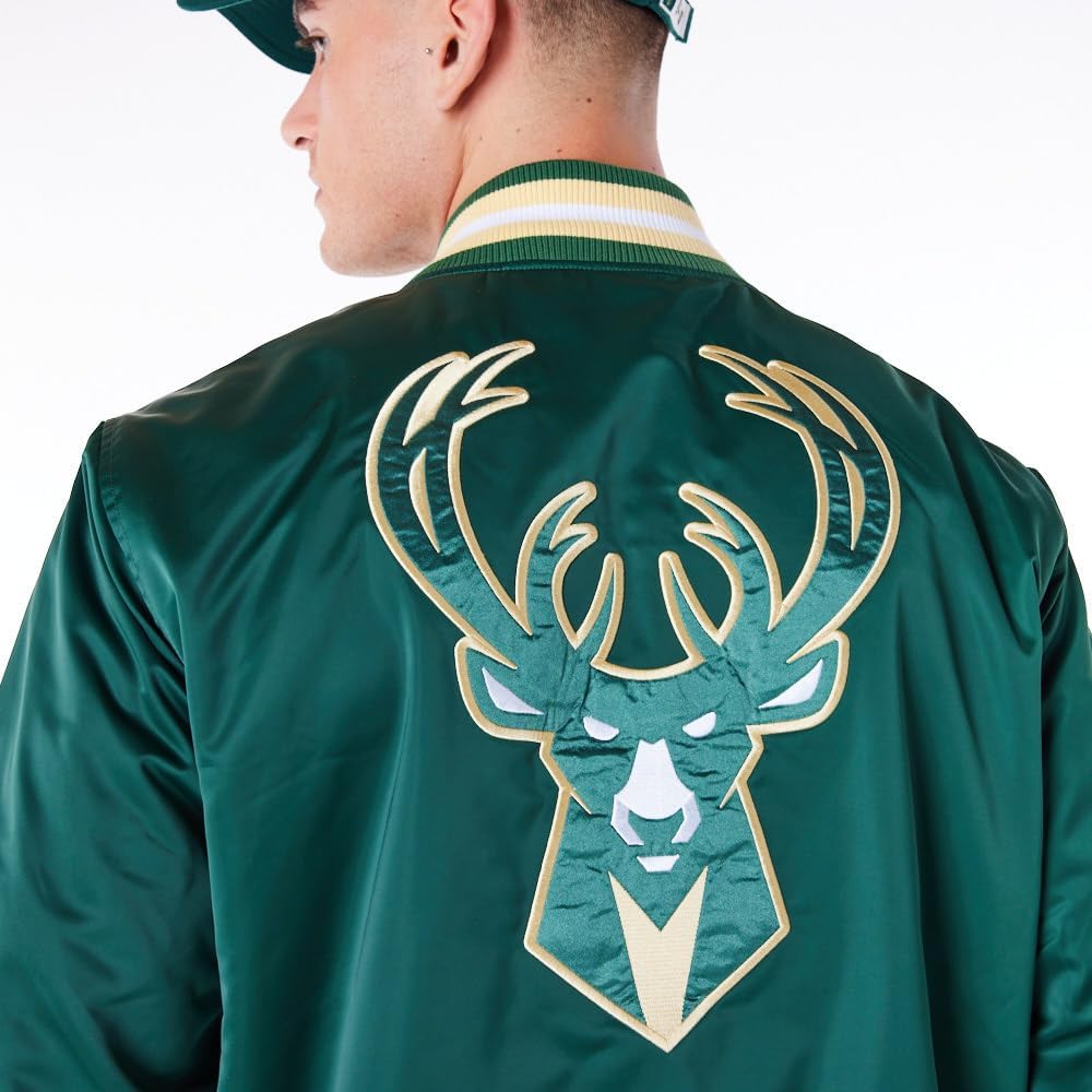 New Era NBA Bomber Milwaukee Bucks Jacke Bomberjacke Grün M, Grün M