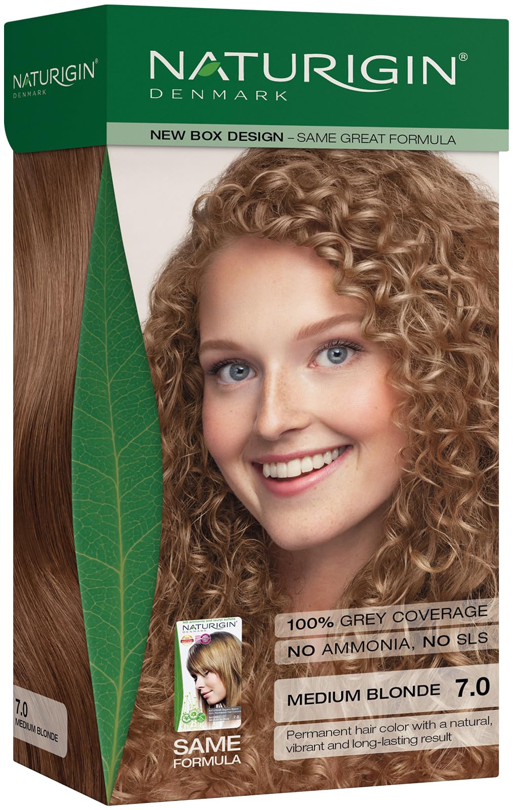Natürliches Mittelblond 7.0 permanente Haarfabe mit natürlichen Inhaltsstoffen - Ohne Ammoniak Natur
