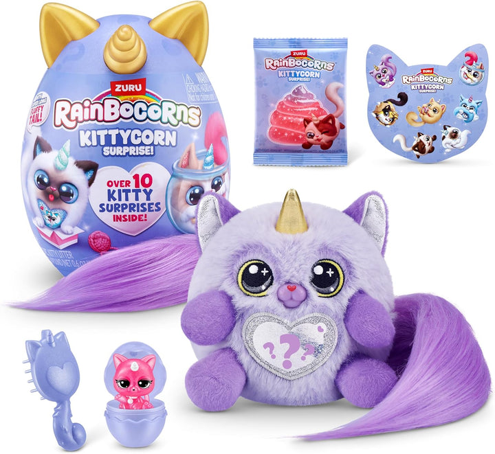 Rainbocorns 92104G Ragamuffin(Fluffles) Kittycorn Surprise, Serie 3, Cat, Small (21.5 cm), Ragamuffi
