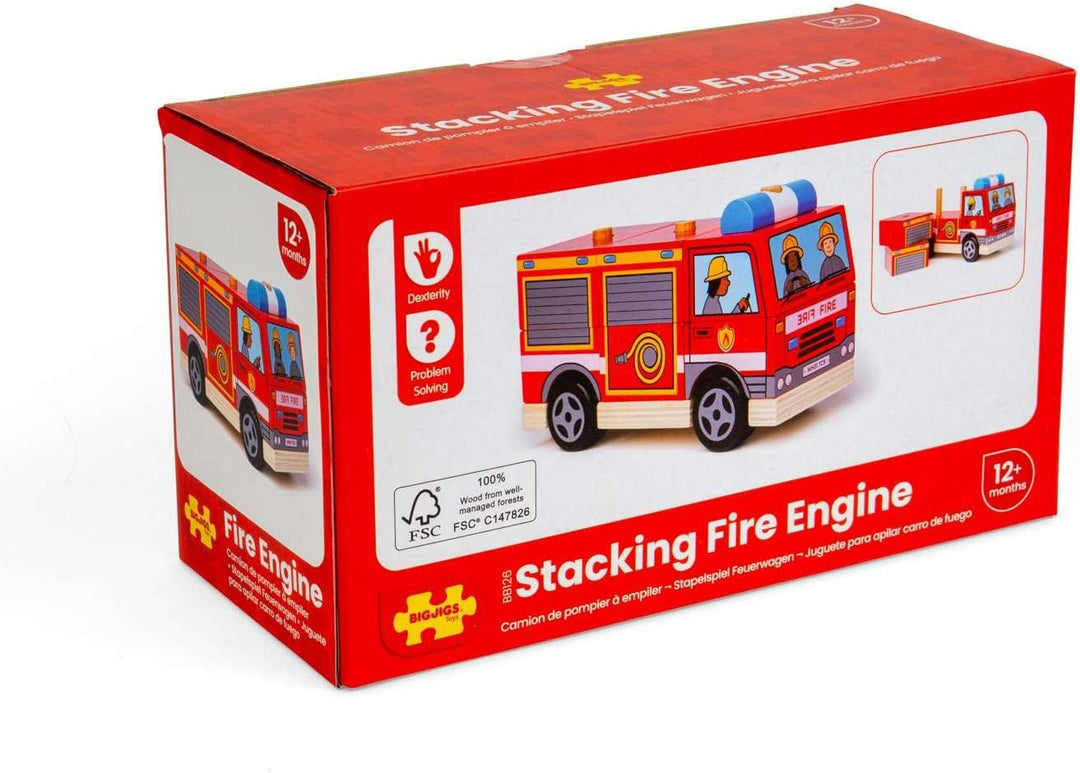 Bigjigs Toys Stapel-Feuerwehrauto