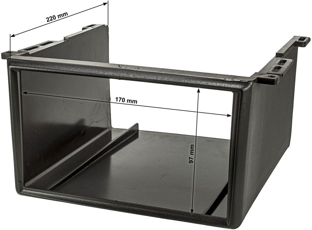 tomzz Audio 2400-016 Universal Unterbaukonsole Radiohalterung für 2DIN Geräte PKW LKW Boot Wohnmobil
