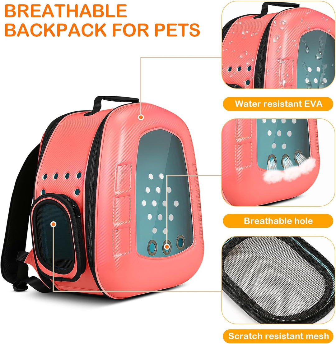 ALLSOPETS Katzenträger-Rucksack Bubble Hunderucksackträger Faltbares Haustier Rucksack für Katzen We