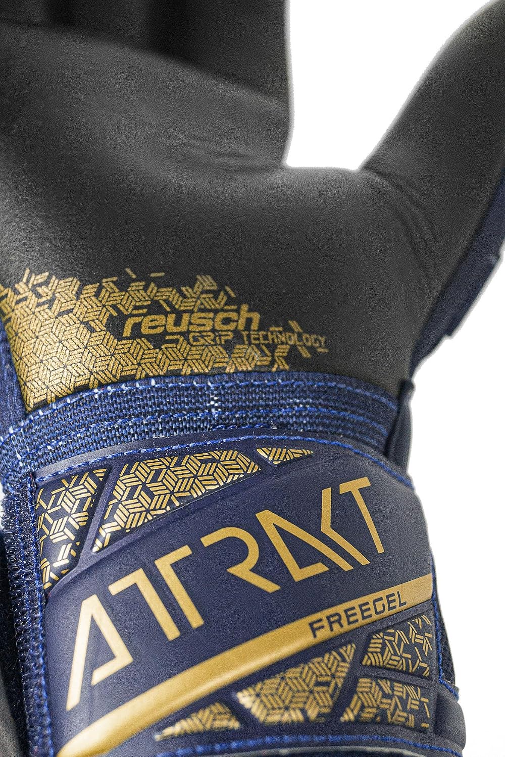 Reusch Unisex Jugend Attrakt Freegel Silver Junior Torwarthandschuhe 4 blau-gold-schwarz, 4 blau-gol