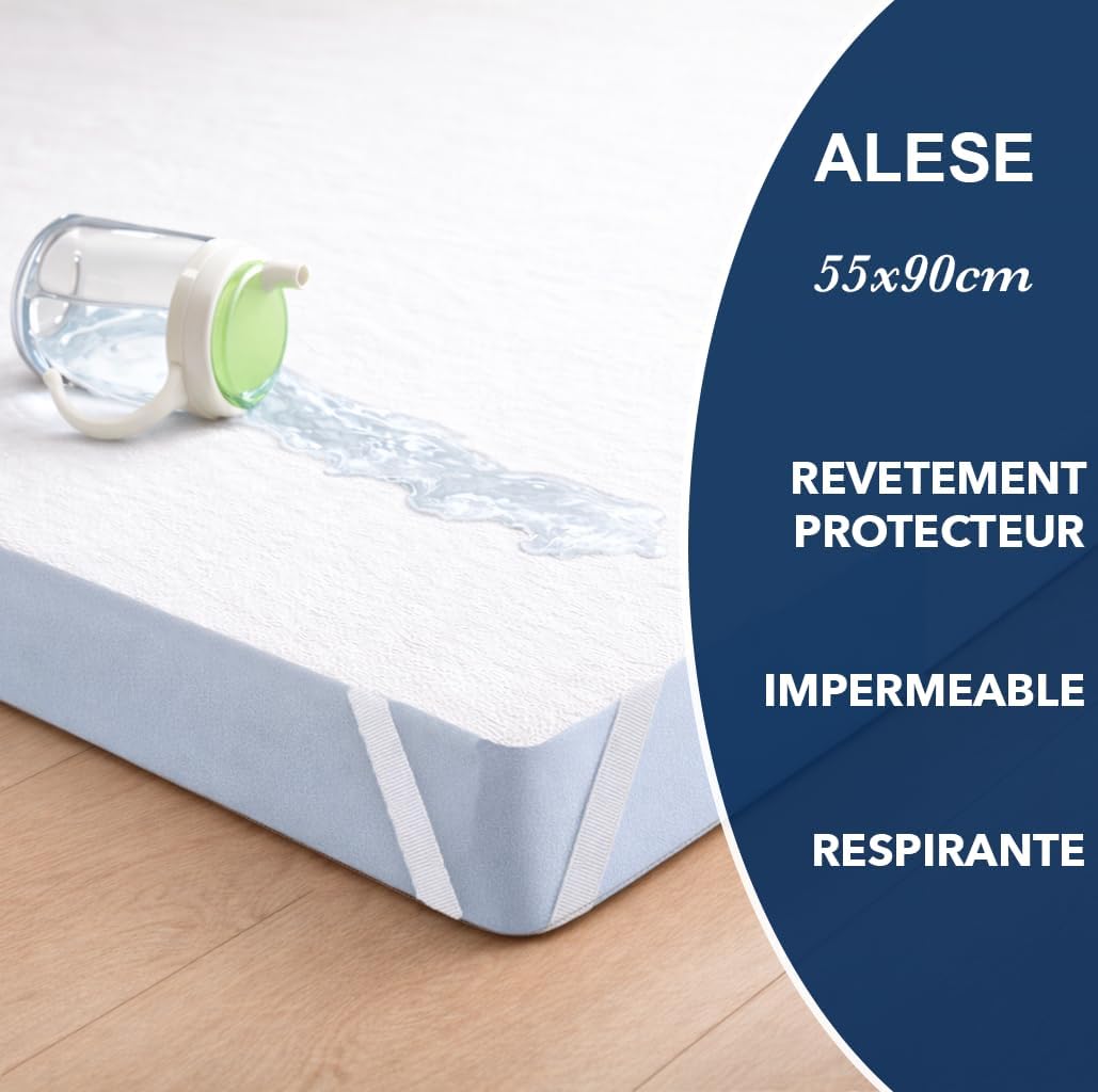 Lovely Hippo Matratzenschoner wasserdichte 50x90 / 50x83 - Wasserdichter Matratzenschoner Beistellbe