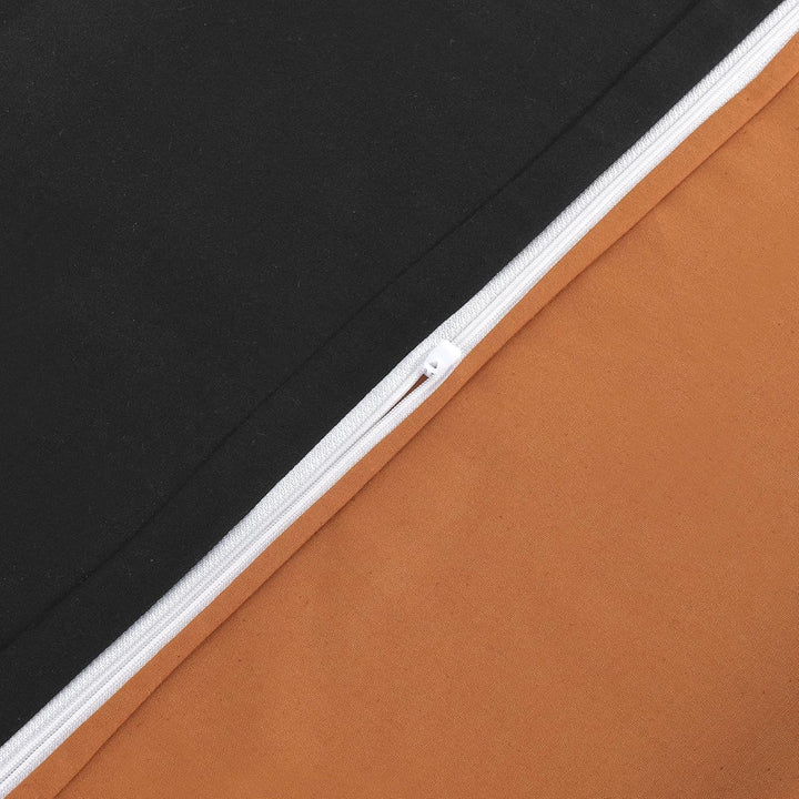 Vency Bettwäsche 155x220 Schwarz Kupfer - Atmungsaktiv - Renforcé Bettwäsche-Set mit 1x Bettbezug 15