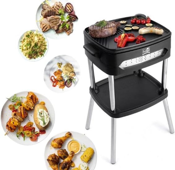 Fritel BBQ 3256 - Elektrogrill - 40x36 cm - 2000 W - Platte + Deckel