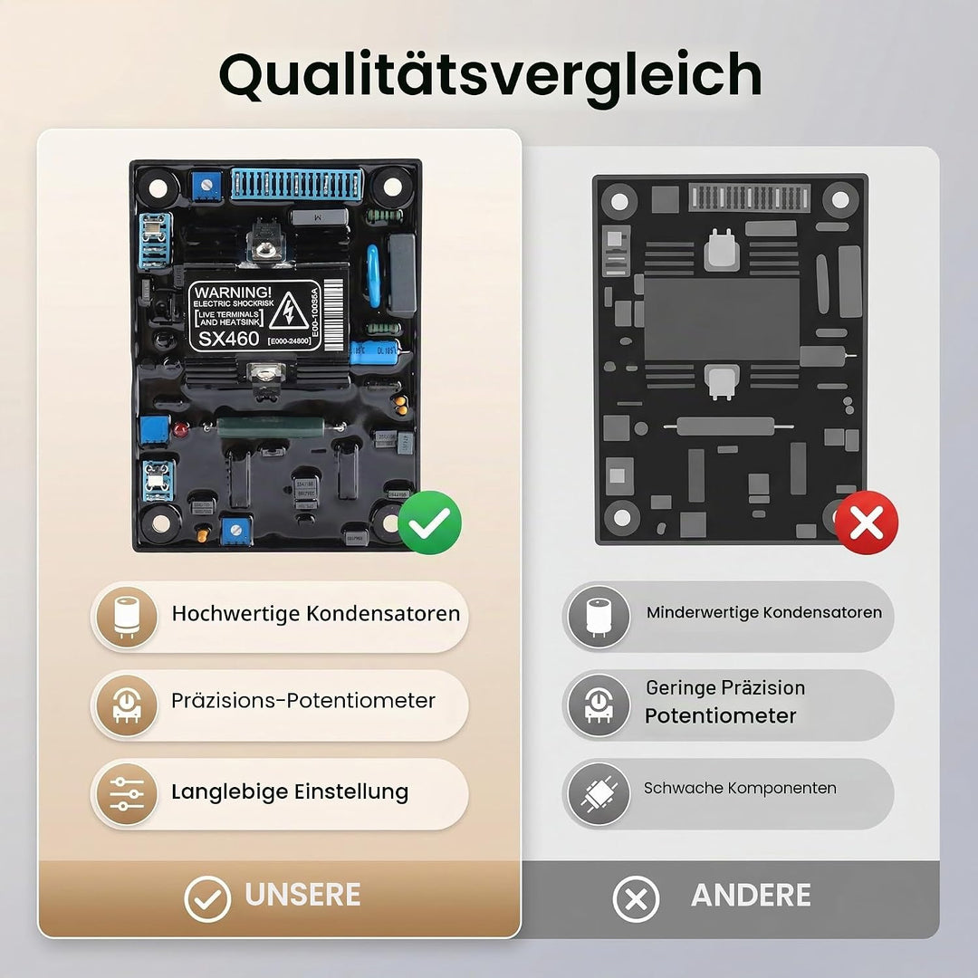 SX460 Automatischer Spannungsregler AVR Regler Board für Dieselgenerator
