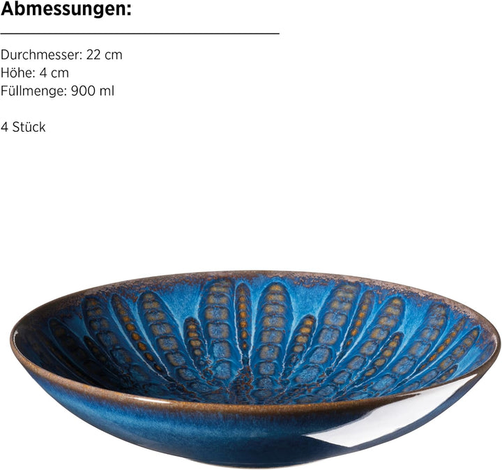 MÄSER Suppenteller-Set, Steinzeug Mirna