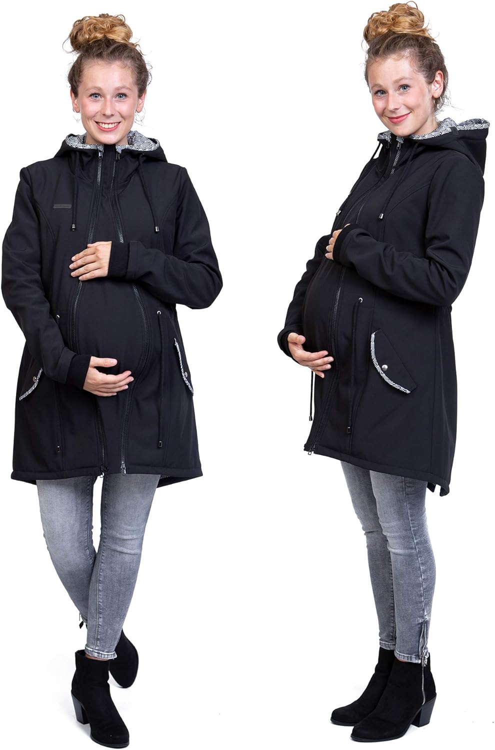 Viva la Mama 4in1 Trageparka für Tragen auf dem Rücken oder der Brust, Allwetter Softshell - PINA S