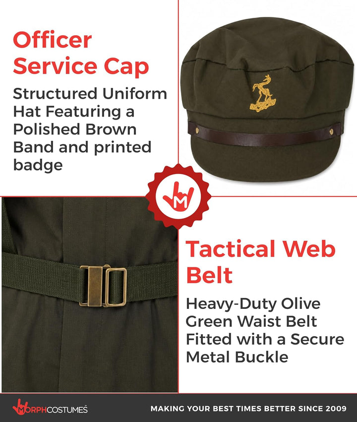 Fun Shack Militär Kostüm Herren, Militär Uniform Herren, Militär Anzug Herren, Kostüm Herren Army, S