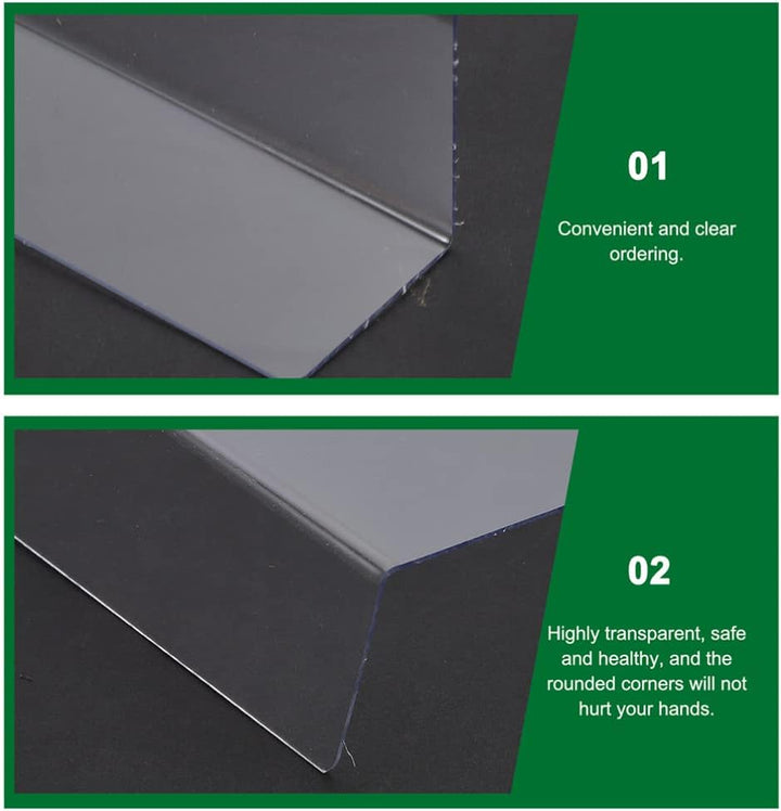 DOITOOL 8 Transparente Acryl-Regalteiler Für Schrankorganisation L-Förmige Klare Regalteiler Für Küc