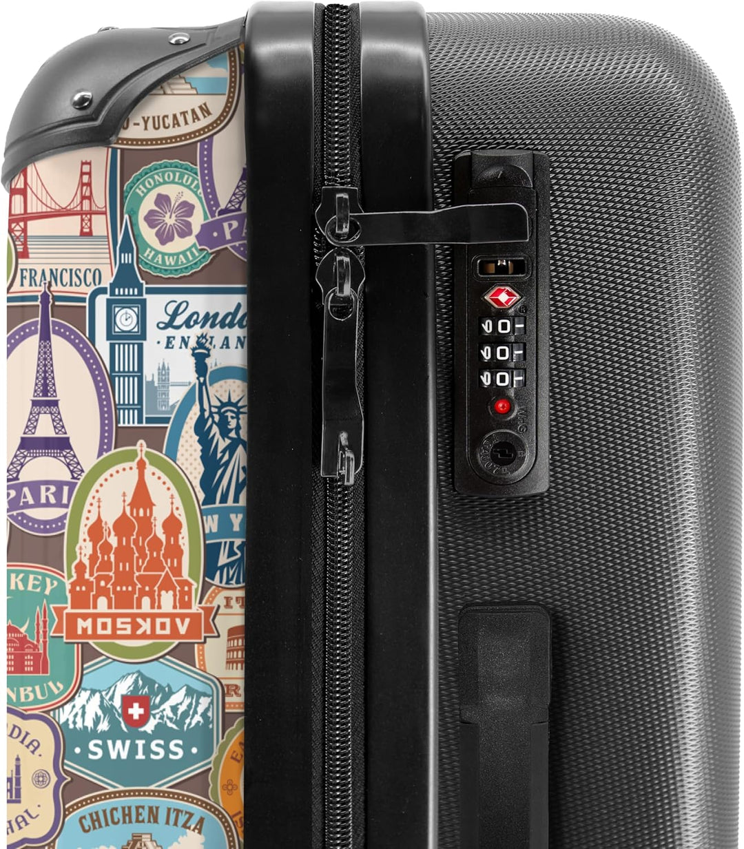 NoBoringSuitcases.com® Handgepäck, Hartschalenkoffer mit TSA Schloss, Trolley, Reisekoffer, Carry on