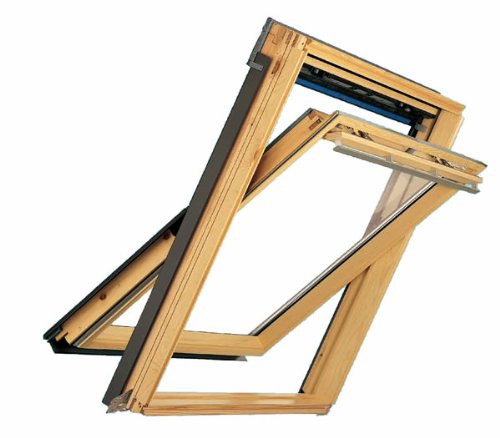 Velux Dachfenster GGL Schwingfenster 66x98cm FK04 3070 Thermo Kiefer Natur mit Ziegeleindeckrahmen E