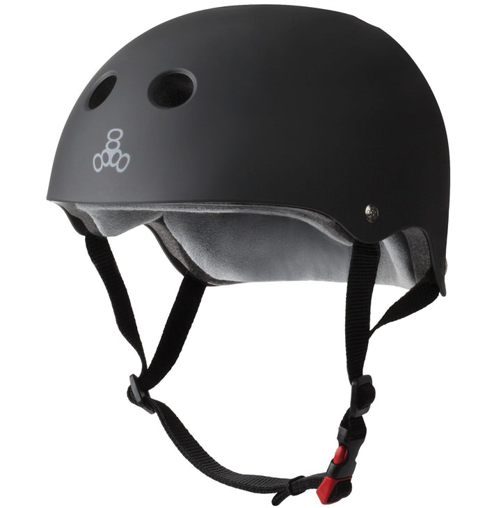 Triple 8 Herren Fahrradhelm Dual Certified Sweatsaver Helmet schwarzer gummi xl/xxl, schwarzer gummi