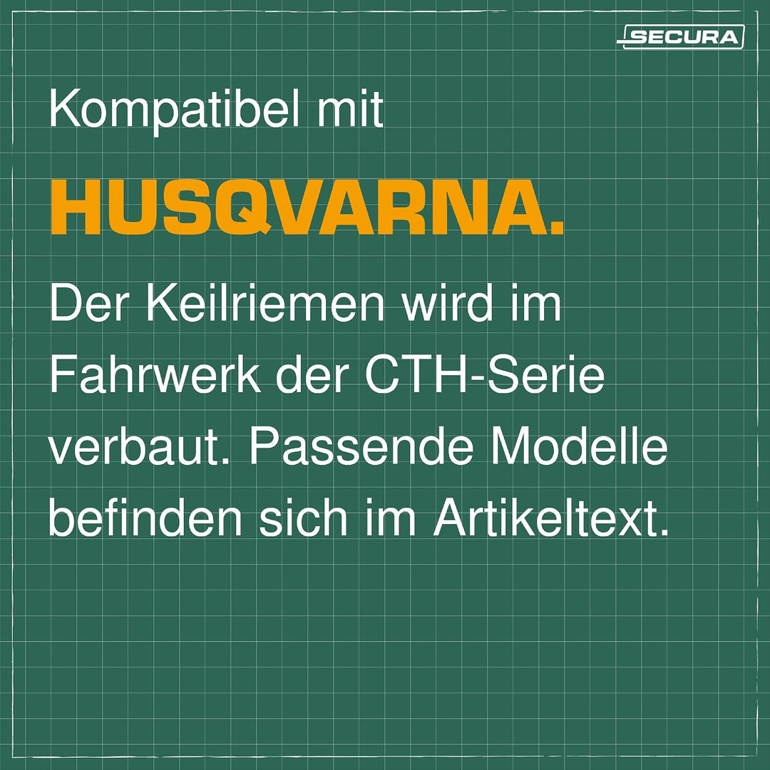 SECURA Keilriemen Mähwerk kompatibel mit Husqvarna Partner Rasentraktor 532165555