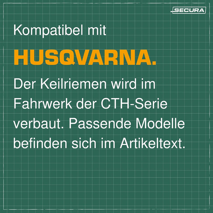SECURA Keilriemen Mähwerk kompatibel mit Husqvarna Partner Rasentraktor 532165555