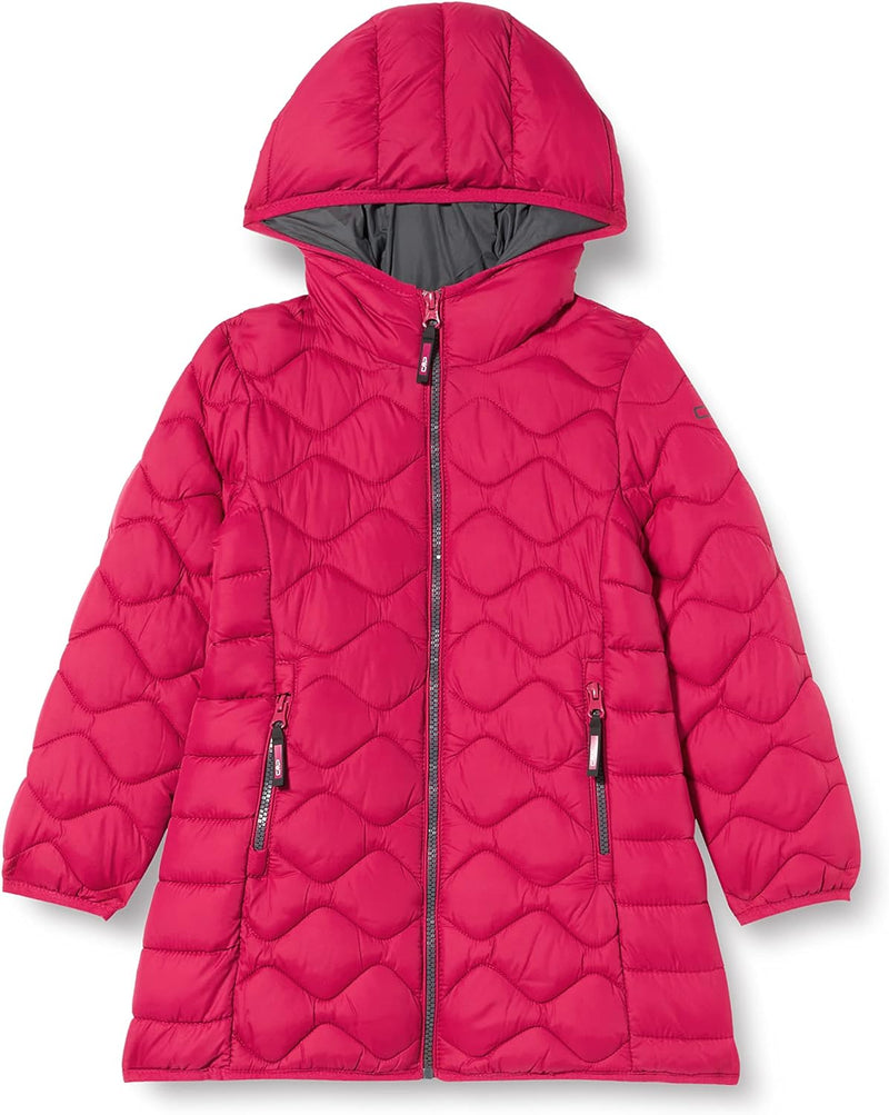 CMP Mädchen Kindermantel mit Fester Kapuze Coat 98 Sangria, 98 Sangria