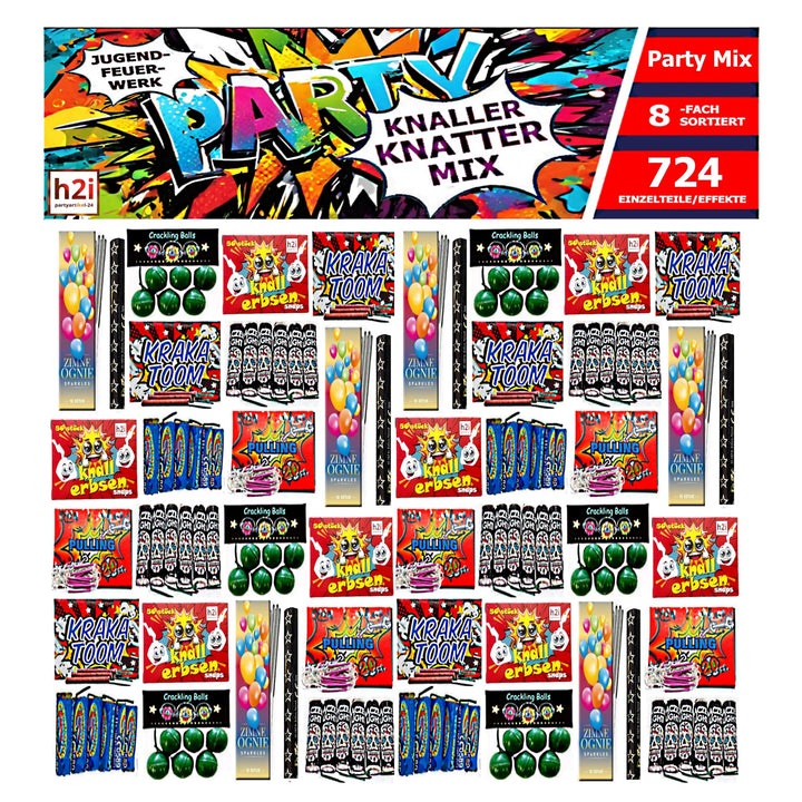 Knaller Knatter Premium Mix | 724 Teile | 8fach sortiert & handverlesen| Partyspass für Klein & Gros