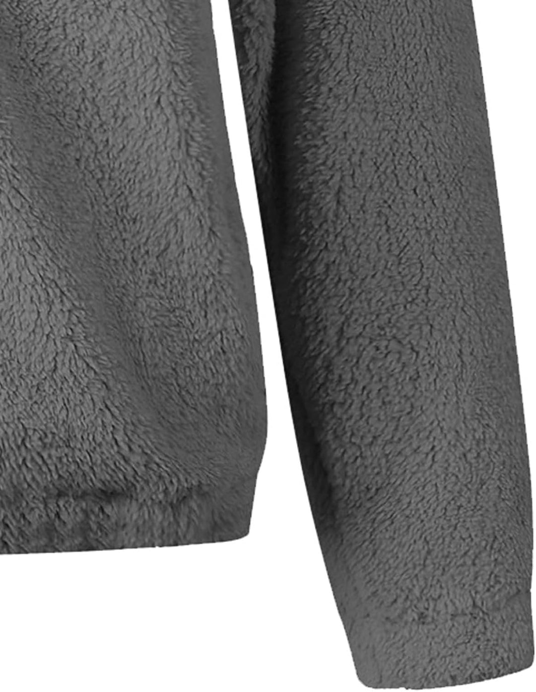 Ansenesna Teddy Fleecejacke Damen Ohne Kapuze Flauschig Winterjacke Damen Warm Fleece Wintermantel E