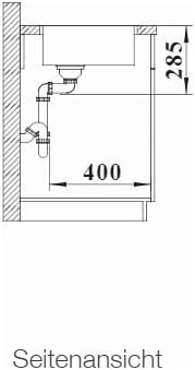 BLANCO SUPRA 500-IF R12 | Edelstahl | Einbauart: Einbau von Oben & Flächenbündig | ohne Ablauffernbe
