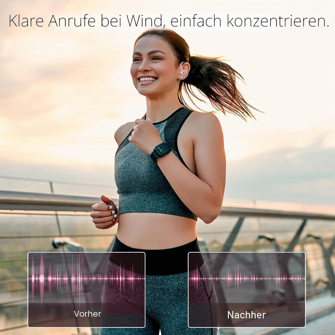 Csasan Bluetooth Kopfhörer Sport, in Ear Kopfhörer Kabellos Bluetooth 5.3 mit Ohrbügel, Hi-Fi Stereo