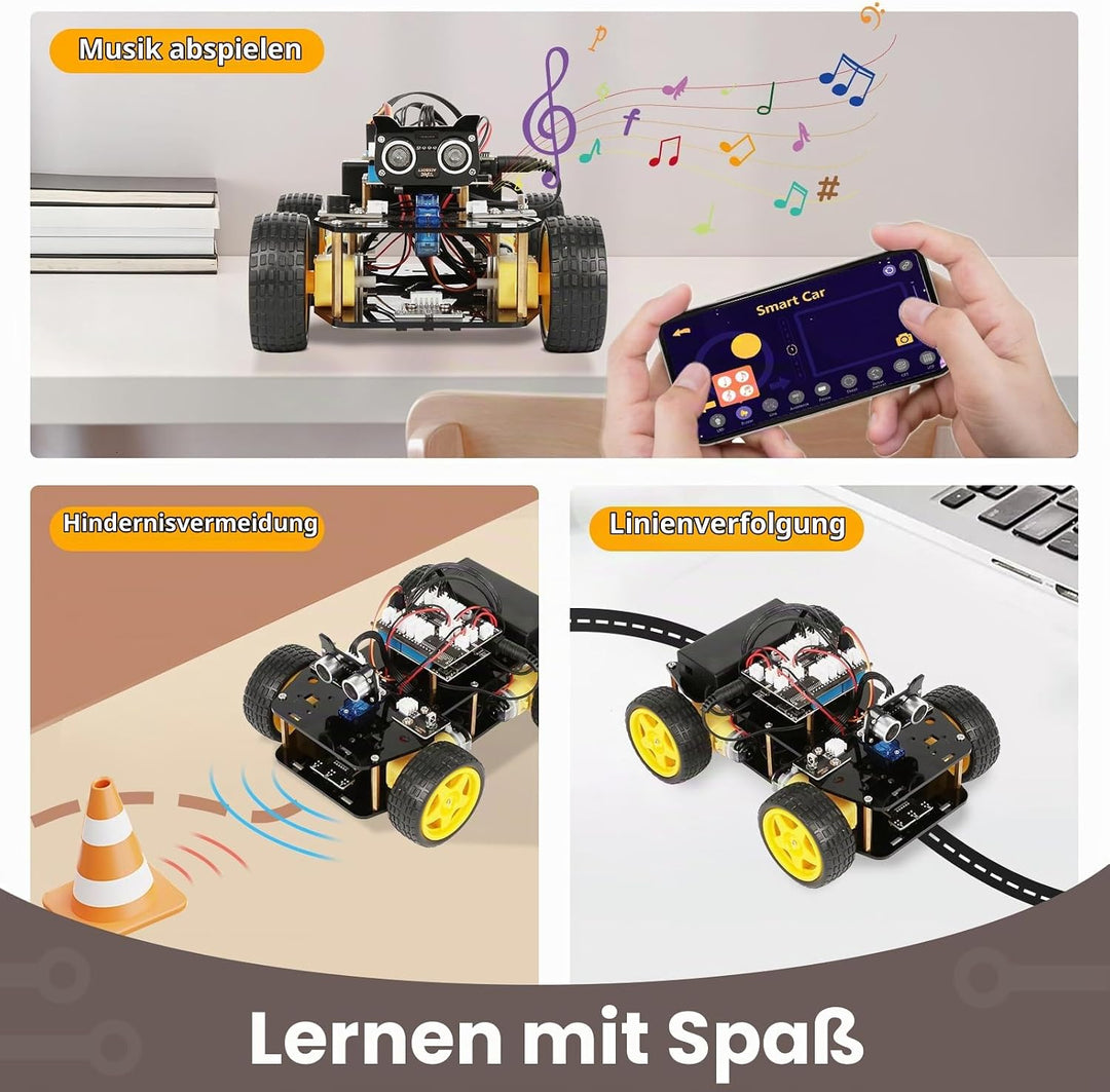 ACEBOTT Roboter Bausatz für Kinder 12+ Jahren, Roboter Kinder kompatibel mit Arduino und Scratch, Ro