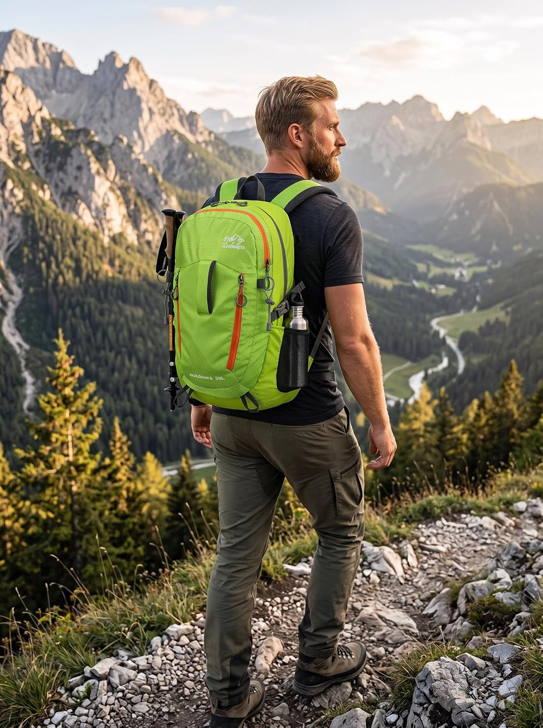 Waniki 30L Wanderrucksack Herren Damen Reiserucksack Wasserdicht Rucksack Outdoor Trekkingrucksack L