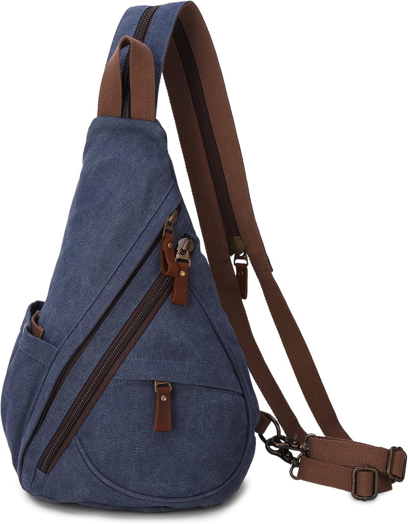 VARLIVOO Retro Herren Sling Bag Damen Crossbody Bag Umhängetaschen Schultertasche Wandern Reisen Cam