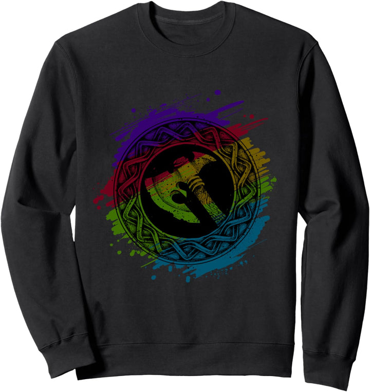 Ragnar Viking Axe Geschenk Mythologie Viking Schiff Sweatshirt