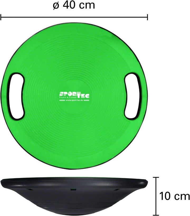 Sport-Tec Balance Board Fitnesskreisel mit Griffen, ø 40 cm Limone, Limone