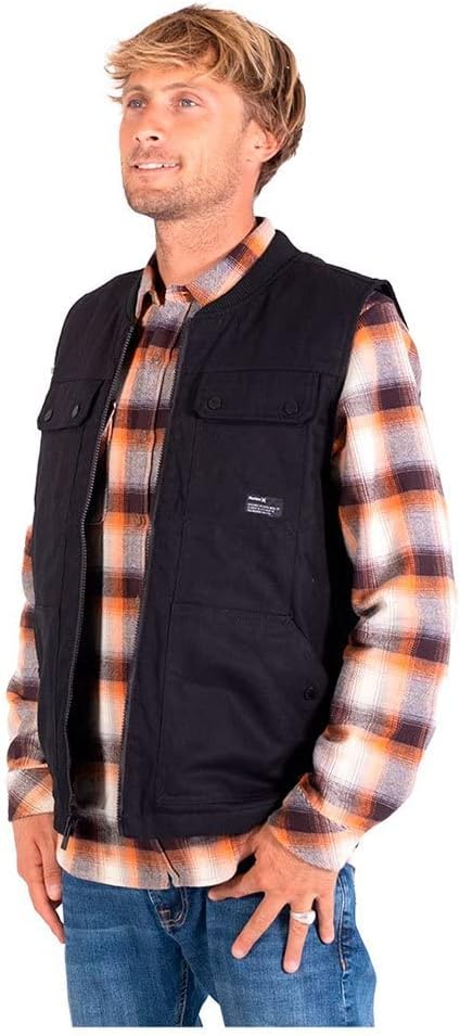 Hurley Herren M Roth Multi Pocket Worker Vest M Roth Multi Pocket Worker Vest, Newprint Or Black/Wht