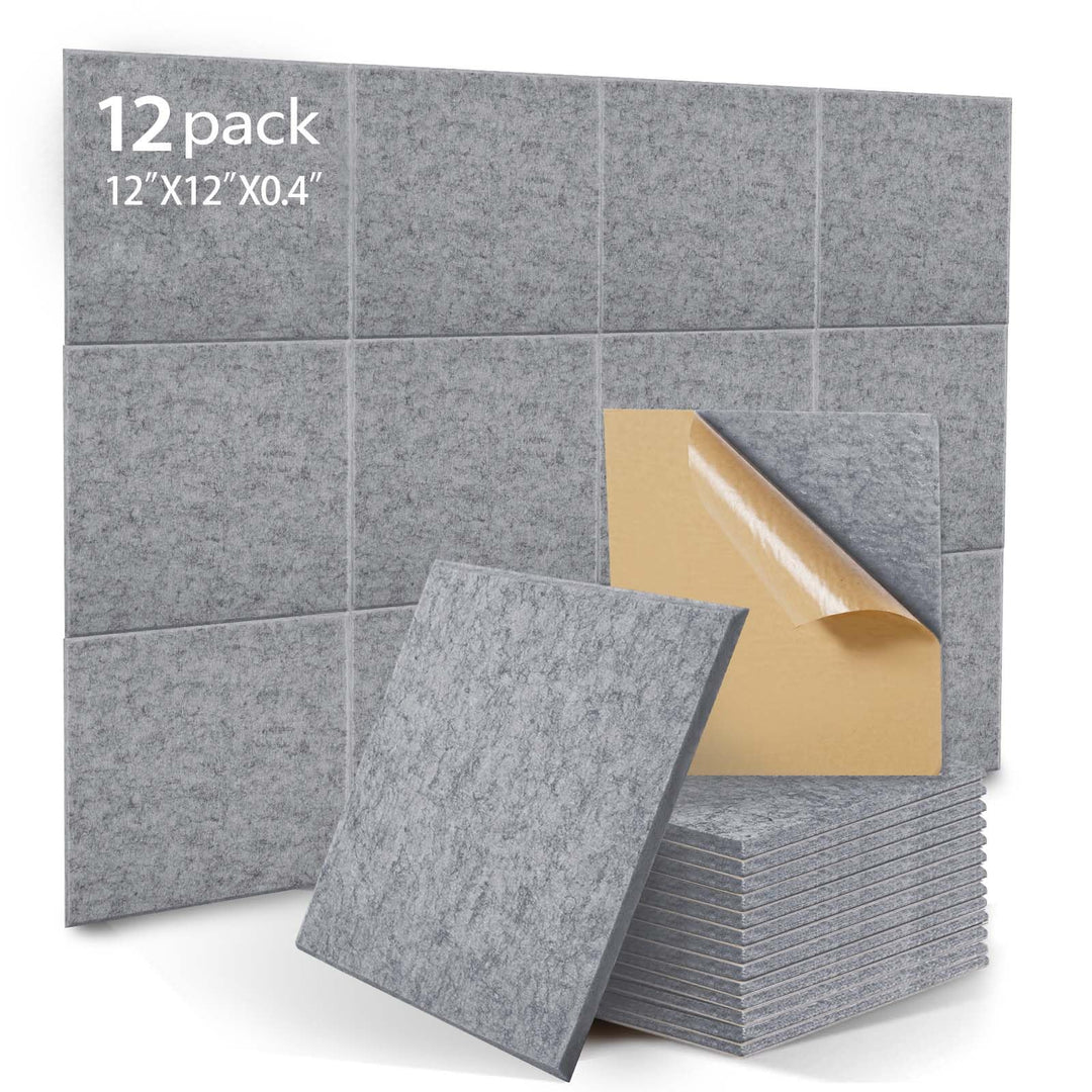 12 Stück Akustik Panel,Akustikplatten Selbstkleben,Schallschutzplatten Akustikpaneele Wand für Tonst