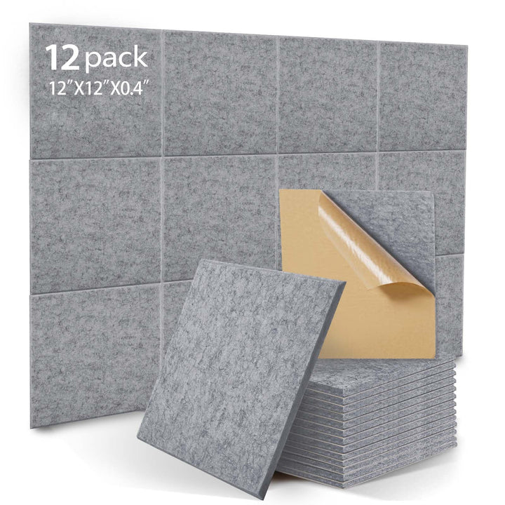 12 Stück Akustik Panel,Akustikplatten Selbstkleben,Schallschutzplatten Akustikpaneele Wand für Tonst