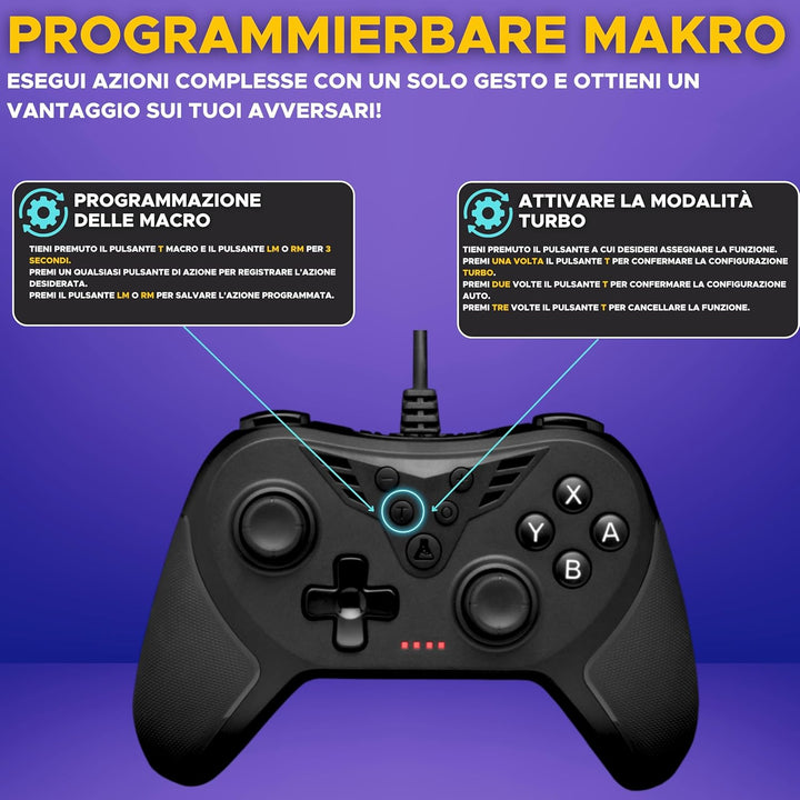 THE G-LAB - K-Pad Helium - PC Controller & PS3 mit USB - Gamepad PS3 für Gaming mit integrierter Vib