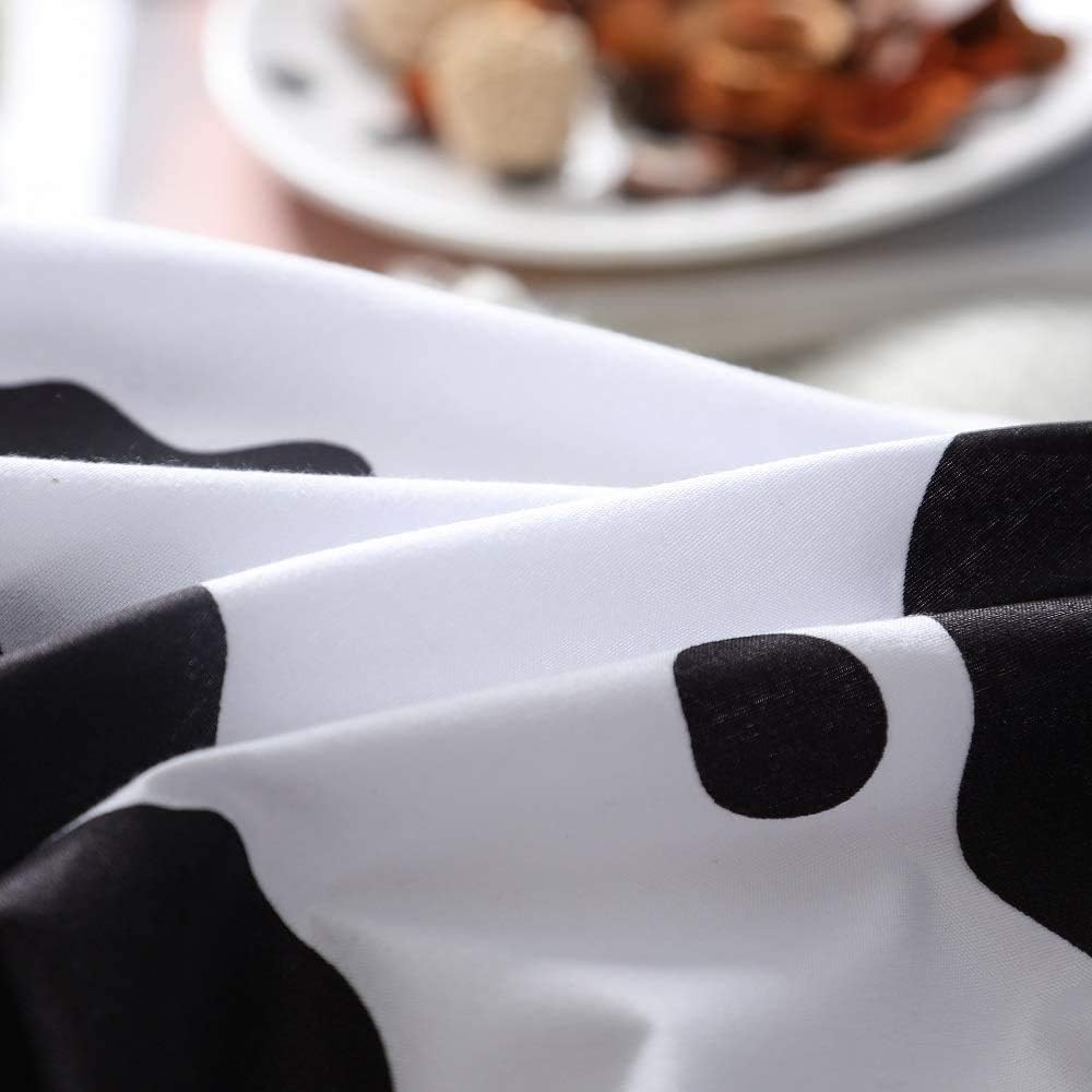 Homewish Kinder Karikatur Bettwäsche Set Kuhdruck Bettbezug Schwarz Weiss Trösterbezug Milchkuh Tier