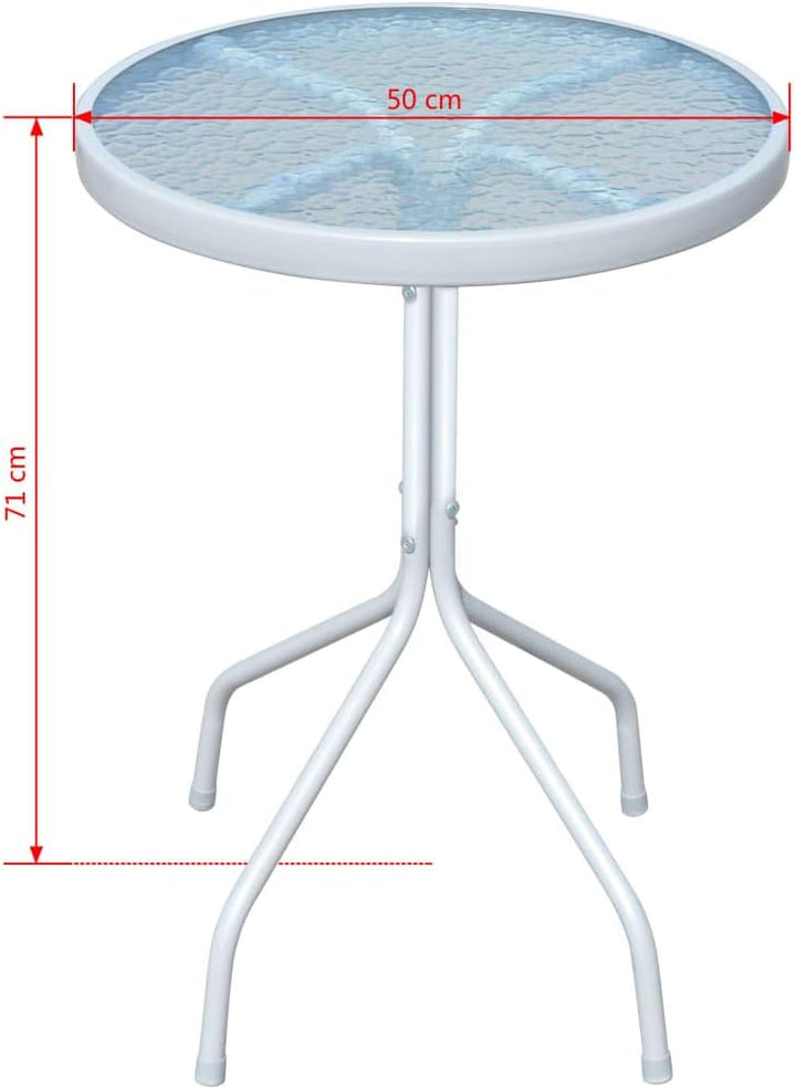 Gecheer Bistro Set 3 teilig, Bistrotisch mit 2 Stühlen, Gartenmöbel Set, Balkonset, Balkonmöbel Set