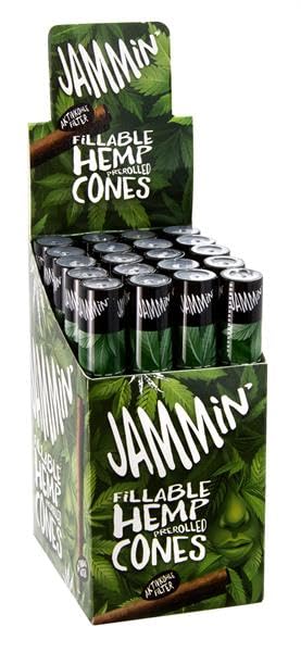 Jammin Prerolled Hemp Cones mit Aktivkohlefilter - Classic - 20 Cones in einer Box