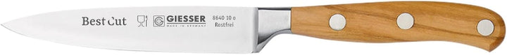 Giesser seit 1776 - Made in Germany - scharfes Officemesser geschmiedet Olivenholz BestCut Olive, 10