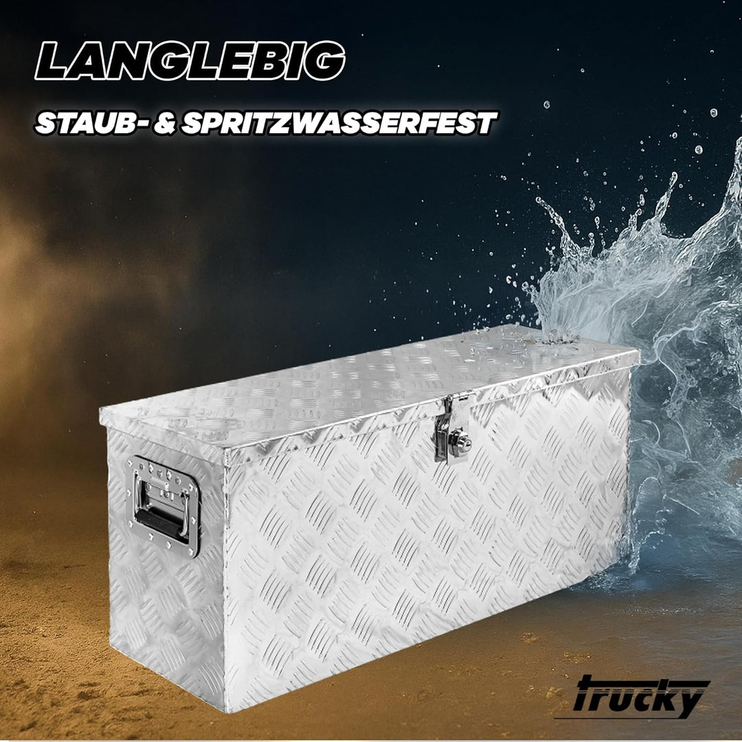 Truckbox Werkzeugbox Werkzeugkiste Anhängerbox Alubox D080 Alumium Deichselbox Trucky