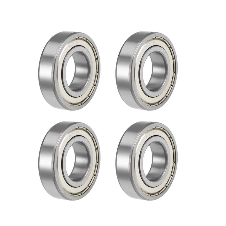 sourcing map 4St Rillen Kugellager 6206ZZ Z2 Doppelt Geschirmt Kohlenstoffstahl 30mm X 62mm X 16mm