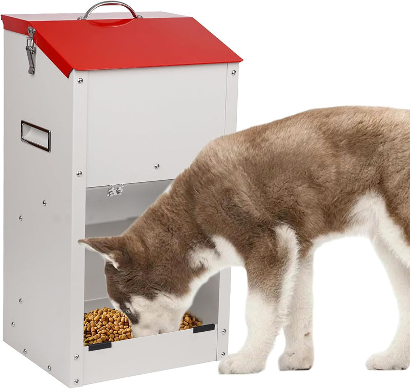 Futterautomat für grosse Hunde, 11 kg Automatischer Hundefutterspender für drinnen und draussen Gros