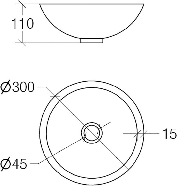 Lineabeta 53695.29.29 Waschbecken Unterstützung, 30 cm