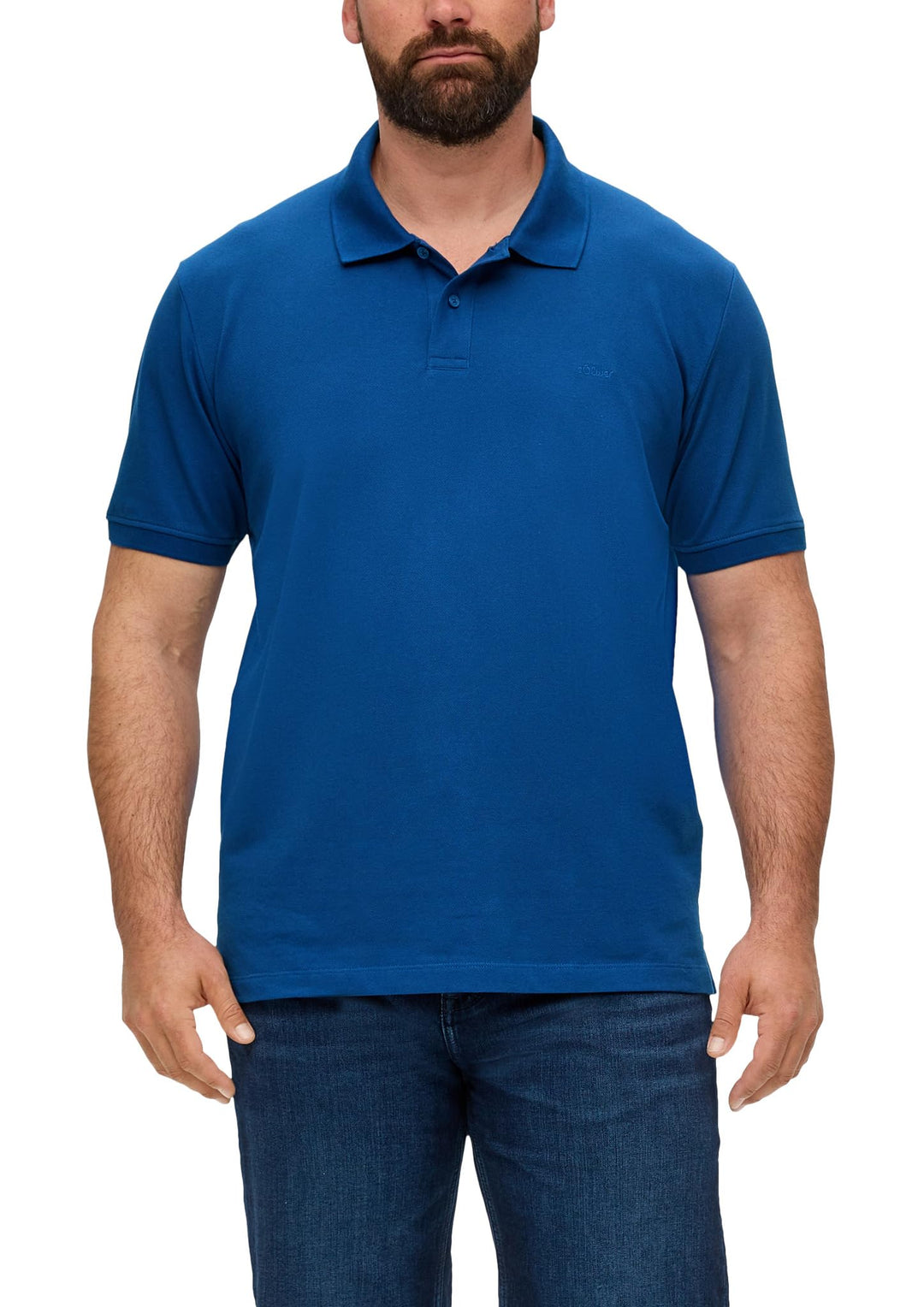 s.Oliver Poloshirt aus Reiner Baumwolle M Blau, M Blau
