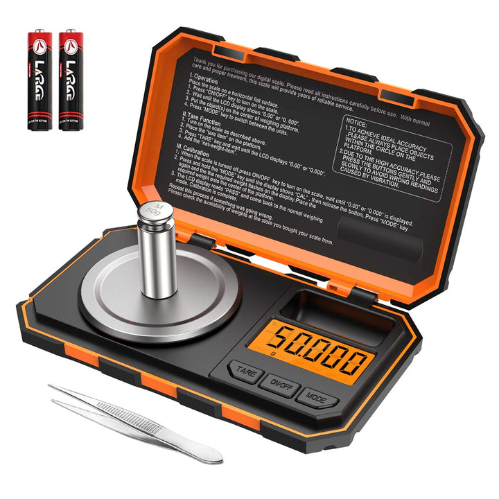 Brifit Feinwaage, 50g /0.001g Digitalwaage Taschenwaage, Goldwaage, Schmuckwaage, Präzisonswaage Mil