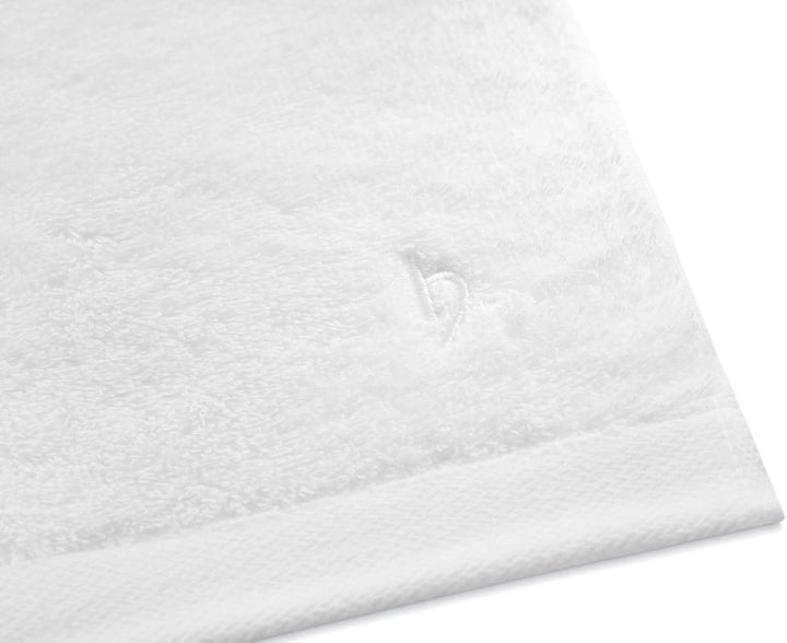 herzbach home Premium Badetuch 100 x 150 cm (weiss) – Grosses, weiches & saugstarkes Badehandtuch in