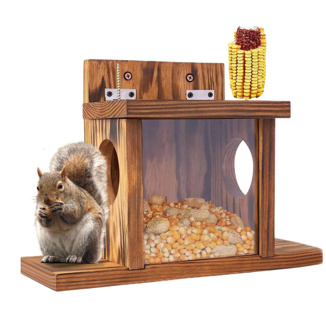 Eichhörnchen-Futterstation aus, Streifenhörnchen-Futterstation aus, rustikale Eichhörnchen-Futtersta