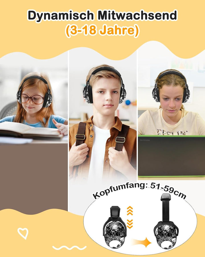 ZOHAN 030 Ohrenschützer für Kinder, Geräuschunterdrückung für Jugendliche, Autismus Gehörschutz mit