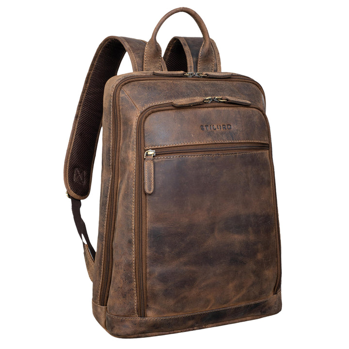 STILORD 'Watson' Laptop Rucksack 15.6 Zoll Leder Backpack Business Lederrucksack Herren Rucksack XL