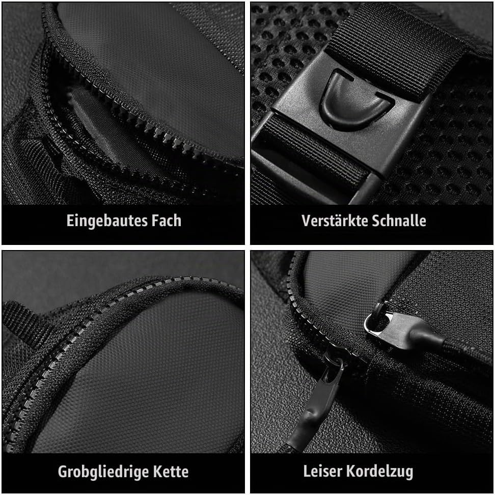Sling Bag Umhängetasche Damen/Herren, Anti-Diebstahl Crossbody Tasche Dunkelblau, L, Dunkelblau, L
