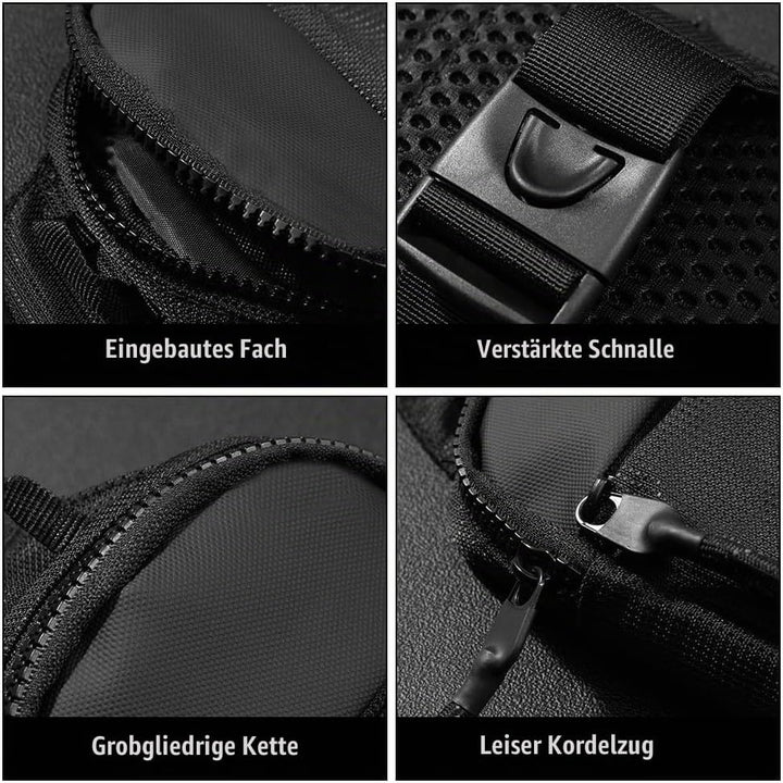 Sling Bag Umhängetasche Damen/Herren, Anti-Diebstahl Crossbody Tasche Dunkelblau, L, Dunkelblau, L